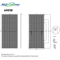 Panneau solaire bifacial à double face en verre anti-déformation à longue durée de vie 500W 600W 700W 720W pour centrale photovoltaïque au sol