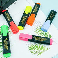 Surligneurs Pastel Style Faber à Pointe Biseautée avec Encre Anti-Décoloration pour Bullet Journaling et Étude Biblique