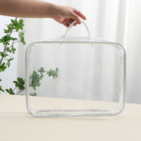 Sac de rangement en PVC avec fermeture éclair en fil d'acier pour garage et placard - Durable, transparent, anti-poussière, pliable, avec cordon de serrage, personnalisable par estampage à chaud