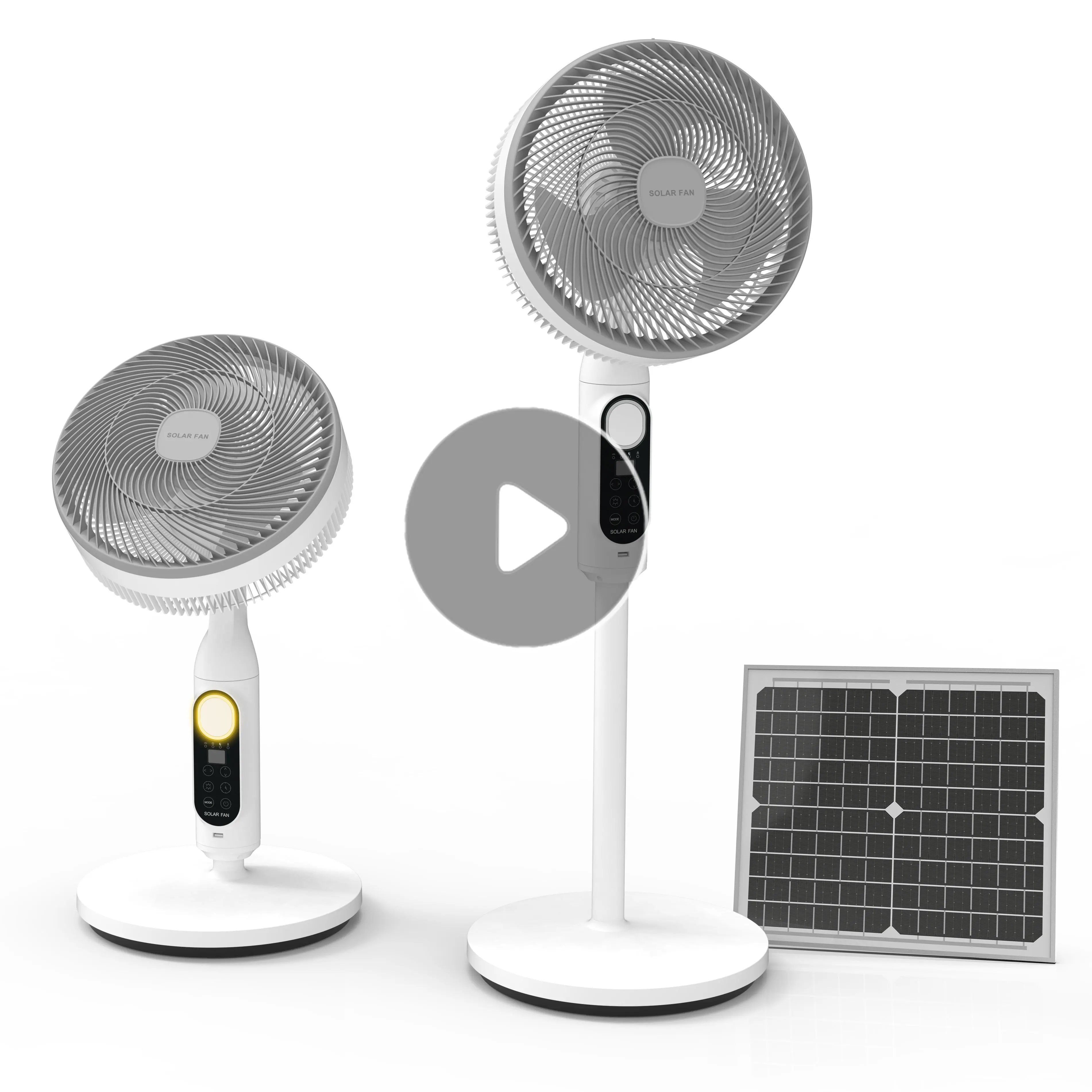 Power Dream Ventilador solar recarregável com bateria para carregamento USB pequeno comercial residencial e pequeno