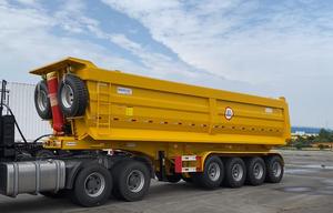 SINO Semirremolque Volquete Hidráulico de Acero en Forma de U de 4 Ejes y 30 m³ de Capacidad, 90 Toneladas de Carga Útil Máxima, Precio Más Vendido - Product Image 3