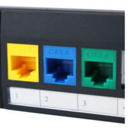 Bingkai distribusi serat optik 24 Port 19 inci Cat5e Cat6 Utp jaringan Panel Patch
