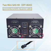 Rak Mobile Enclosure 8-Bay 2.5 Inch Hot Swap Backplane SATA SAS SSD Mini-SAS SFF-8643