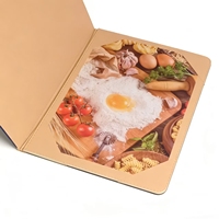 Menu personnalisé de haute qualité en cuir PU A4 avec pochettes pour hôtels et bars KTV Restaurants Menu de table Porte-menu Couverture de menu