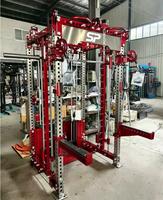 SP Máquina Multifuncional de Entrenamiento con Cable, Rack de Potencia, Máquina Smith, para Press, Sentadillas y Poleas