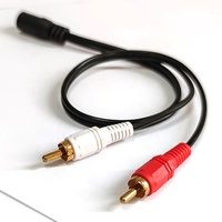 Câble audio stéréo 3,5 mm femelle vers 2 RCA mâle, adaptateur de câble 3,5 mm 1/8 pouces TRS stéréo vers double prise RCA pour smartphones, MP3, tablettes