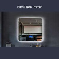 Miroir LED intelligent avec écran tactile Android AI Bluetooth Wifi TV Affichage de l'heure Désembueur pour salle de bain Home Gym Retail Beauty Makeup