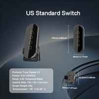 Interrupteur intelligent Wi-Fi Tuya le plus vendu, télécommande sans fil 4 voies pour maison, hôtel, Android, alimenté par batterie, compatible Alexa Google