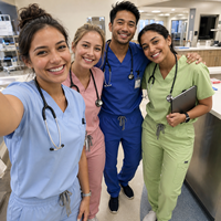 NIAAHINN Ensemble de Blouse Médicale Unisexe Col en V Extensible Multi-Poches Uniforme d'Infirmière Pantalon à Cordon Logo Personnalisé Fabricant Grossiste