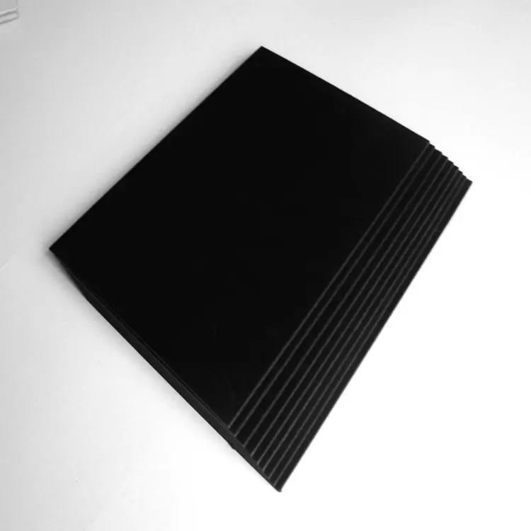 1mm 1.5mm 2mm pemasok pabrik papan kertas hitam laminasi tebal daur ulang