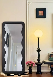 Miroir d'habillage personnalisé de pleine longueur mi-ancien ménage tenture murale en bois debout moderne pour magasin de vêtements verre - Product Image 6