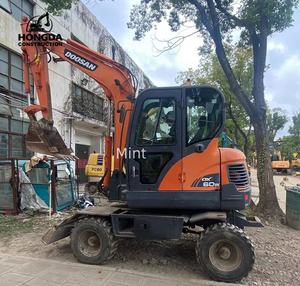 Excavadora de ruedas Original Korea Mini DOOSAN DX60W/nuevo precio bajo, superventas, excavadora de ruedas multifuncional DX60 DX60W - Product Image 2