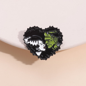 All-in-One váy Trâm cho kinh dị sci-fi phim ngườ<span class=keywords><strong>i</strong></span> hâm mộ <span class=keywords><strong>Frankenstein</strong></span> trá<span class=keywords><strong>i</strong></span> tim màu đen cá tính chết cắt in ấn - Product Image 2