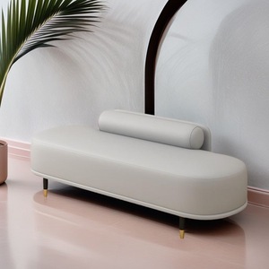Nordic minimalist <b>bed</b> and sofa room <b>end</b> table sofa cloakroom clothing store long bench hotel sauna leisure sofa - Product Image 3