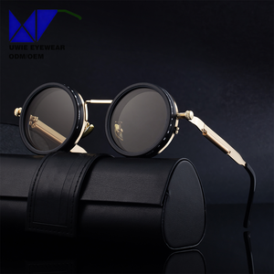 Lunettes de soleil rondes en métal sur mesure OEM, taille 52-21-156, UV400 polarisées, anti-radiation, monture complète, pour adultes unisexes, fabricant professionnel - Product Image 3