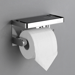 Support mural moderne en acier inoxydable SUS304 pour rouleau de <span class=keywords><strong>papier</strong></span> hygiénique de salle de bain avec étagère pour téléphone portable pour hôtels - Product Image 3