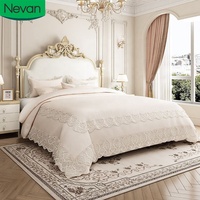 Lit double en bois massif, taille standard, prix d'usine, design moderne et luxueux, ensemble de chambre à coucher, vente chaude 2024
