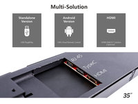 Barra de máquina Android de 23,1 pulgadas, pantalla Lcd para publicidad, estante superior para supermercado