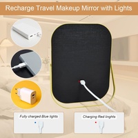 Miroir de maquillage à écran tactile LED à intensité variable pour coiffeuse Miroir de maquillage de bureau portable