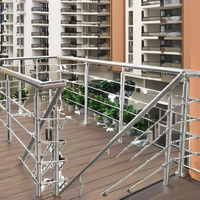 Rampe d'escalier et balustrade de balcon en acier inoxydable de style moderne pour appartements