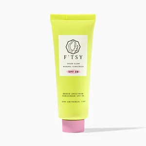 Protector solar teñido mineral hidratante de brillo saludable de etiqueta privada SPF 30 con dióxido de titanio de óxido de zinc