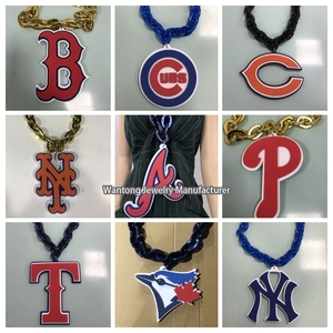 Collar de cadena grande con logo de equipo deportivo de EE. UU. para aficionados, estilo Hip Hop, collares de espuma <span class=keywords><strong>EVA</strong></span> 3D, cadenas de moda, joyería Bang 49 Niner Gang, venta al por mayor - Product Image 4