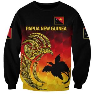 Sweat-shirt personnalisé de la province de Chimbu de Papouasie-Nouvelle-Guinée <span class=keywords><strong>PNG</strong></span> Oiseaux de paradis Polynésien Arty Style Pull Sublimation OEM ODM - Product Image 2