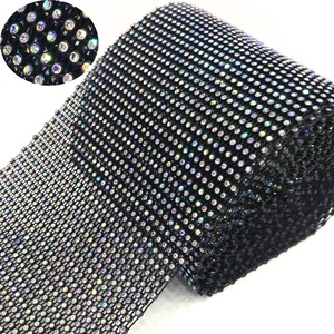 S229 hotsale đàn hồi căng tinh thể lưới vải Rhinestone <span class=keywords><strong>TRIM</strong></span> cho Diy Diamante Rhinestone lưới cuộn cho phụ kiện may mặc - Product Image 2