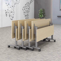 Table de conférence moderne en mélamine, réglable, pliable et extensible, pour bureau, salle de classe et salle de formation - Vente en gros