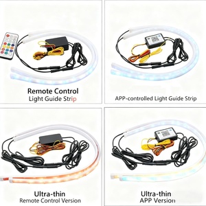 ไฟเดย์ไลท์แบบรีโมทคอนโทรล ไฟเลี้ยวแบบไหล 30 ซม. 45 ซม. RGB ไฟนำทางแบบ LED สำหรับรถยนต์ - Product Image 5