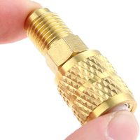 Adaptateur pivotant droit R410A, raccords rapides 1/4 SAE mâle et 5/16 SAE femelle