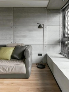 Tablero de hormigón de cara justa, tablero de fondo de decoración del hogar de estilo industrial con agujeros decorativos, tablero prefabricado de cemento - Product Image 3