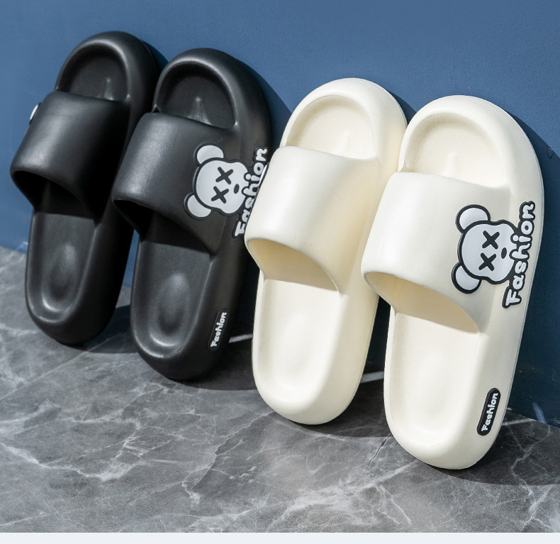 Lightweight Mens EVA Slippers Bathroom Shoes Flat EVA Thick Sole Slippers Women Slides