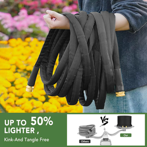 Manguera de Jardín Plana Flexible Anti-Fugas al por Mayor de Fábrica, Expandible con Boquilla de 3/4'', Ligera, Anti-Abrasión y Rebobinable - Product Image 4