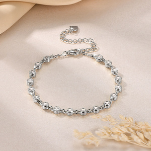 Bracelet tennis minimaliste pour femme avec zircon serti de 3 mm, en cuivre plaqué or 14 carats, anti-ternissement, bijoux de tous les jours, vente en gros pour femmes - Product Image 6