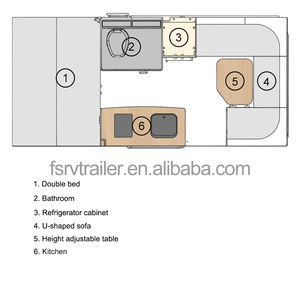 Nouveau logo personnalisé de luxe camping-car tout-terrain camping-car européen de loisirs petites remorques de voyage campeurs avec salle de bain - Product Image 6
