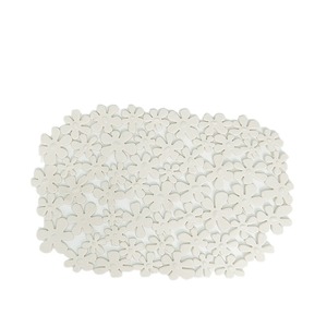 Floral Pattern TPR Bathroom Anti-Slip Mat For Sink Drainage And Heat Insulation Irregular Shape - Product Image 5