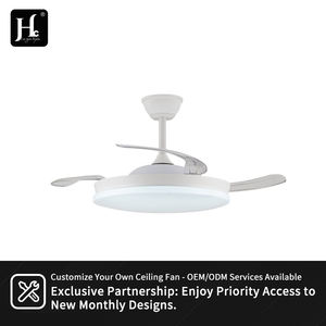 42inch Indoor Home Hotel Decorative 3 PC Blades DC Motor Slient Remote Control <b>LED</b> Retractable <b>Ceiling</b> <b>Fan</b> Light - Product Image 6