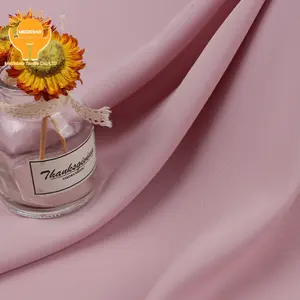 Gaun wanita kain poliester matte kepadatan tinggi halus linen menggantung buram kain sifon warna solid