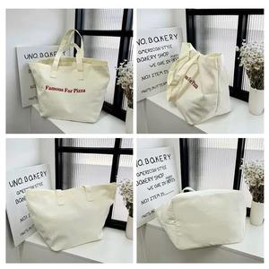 Bolsas de Lona Ecológicas para Mulheres, Duráveis, de Qualidade, Reutilizáveis, Sacolas de Compras Portáteis com Logotipo Personalizado em Algodão - Product Image 4