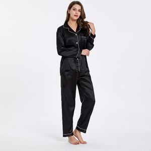 Ensemble de pyjama pour femmes élégant, doux et confortable, léger, 100% coton tissé, été, toutes saisons - Product Image 1
