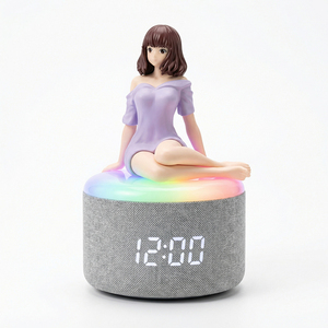 Nouvelle lampe de chevet avec haut-parleur, style japonais et coréen, mignonne, pour filles, avec lumière RGB, réveil, décoration sur le thème de l'anime et du manga, OEM DOM - Product Image 1