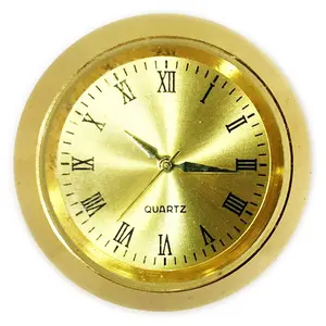 Вставки для часов, 36 мм, золотой Безель, Золотой циферблат, римские цифры, маленькие вставки для часов, головки часов, Мини Металлические Часы k-ups