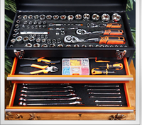 Ensemble d'outils de réparation automobile de 225 pièces, tiroir à trois niveaux, acier au chrome-vanadium, kit complet d'entretien automobile et domestique