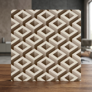Carreaux de sol en céramique de qualité supérieure à effet 3D 400x400mm, imperméables, brillants, en porcelaine émaillée pour l'intérieur - Product Image 5
