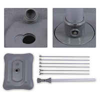 Meilleure vente support de bannière portable à cadre en X mâts de drapeau de luxe double face en aluminium/plastique antirouille et coupe-vent à base d'eau pour l'extérieur