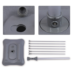 Meilleure vente support de bannière portable à cadre en X mâts de drapeau de luxe double face en aluminium/plastique antirouille et coupe-vent à <span class=keywords><strong>base</strong></span> d'eau pour l'extérieur - Product Image 3