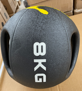 热销定制徽标橡胶 Slam Medicine Ball 健身球，用于力量训练，带两个手柄，双握把，多种颜色可供选择 - Product Image 3