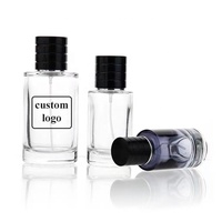 Atomiseur d'huile essentielle de parfum argent brume Fine bouteilles de pulvérisation en verre emballage 30ml 50ml 100ml avec capuchon unique