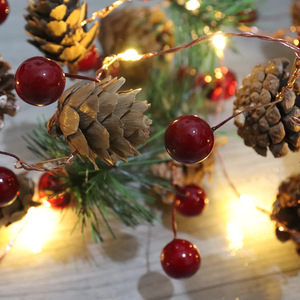 Nuovo Design Luci a Corda con Telecomando a Forma di Pigne in Legno, Decorazione per Caminetto, Luci Fatate Impermeabili con Filo di Rame - Product Image 4